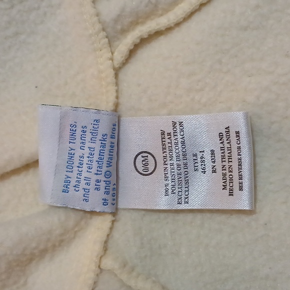 Vintage baby looney tunes tweety bird one piece warm pale yellow 0-6 months - Picture 7 of 11